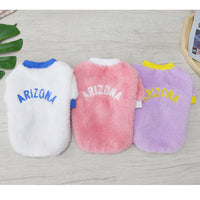 HKM-9215165 Fleece Jacket for Dogs - Double-Sided Velvet Fabric, Available in Purple, Pink, White, Sizes S-XXL