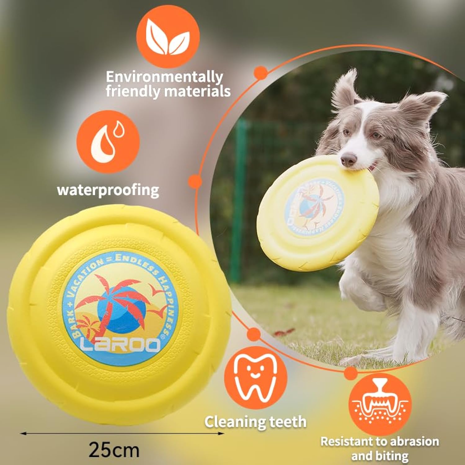 HKM-9216061 Durable Flying Disc for Medium and Large Dogs - Ideal for Outdoor Playtime and Summer Activities