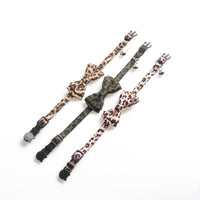 HKM-9216573 Leopard Print Cat Collar with Bell in Multiple Colors - Stylish and Comfortable Design