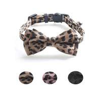 HKM-9216573 Leopard Print Cat Collar with Bell in Multiple Colors - Stylish and Comfortable Design