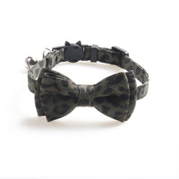HKM-9216573 Leopard Print Cat Collar with Bell in Multiple Colors - Stylish and Comfortable Design