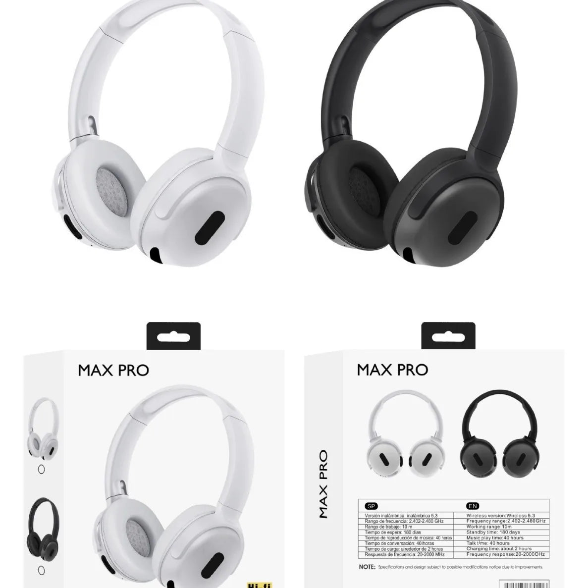 HKM-921747 Wireless Foldable Headphones with Heavy Bass for Indoor and Outdoor Use