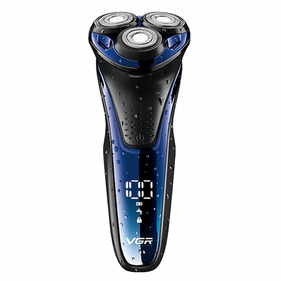 HKM-921811 Three-Head Electric Beard Trimmer with Dual Power Supply and Waterproof Design