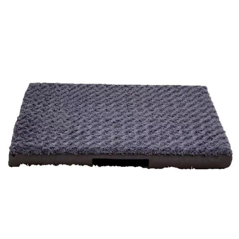HKM-9218621 Embossed Velvet Dog Bed - Wear-Resistant Pet Mat for All Seasons in Dark Gray, Multiple Sizes Available