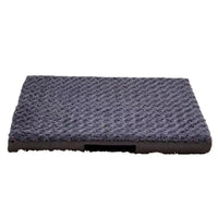 HKM-9218621 Embossed Velvet Dog Bed - Wear-Resistant Pet Mat for All Seasons in Dark Gray, Multiple Sizes Available
