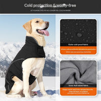 HKM-9219133 Thickened Double-Layer Insulated Vest Jacket for Pets in Black and Deep Red