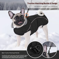 HKM-9219133 Thickened Double-Layer Insulated Vest Jacket for Pets in Black and Deep Red