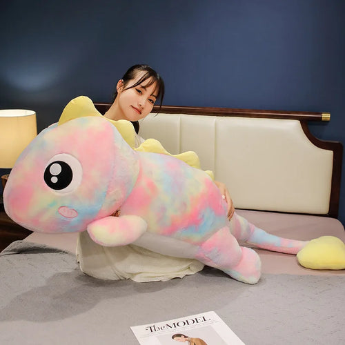 HKM-922003 Colorful Large Dinosaur Plush Toy - Soft Stuffed Animal Pillow for Kids' Bedrooms (80-170cm)