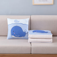 HKM-922067 Multifunctional Quilted Cotton and Linen Pillow, 50cm x 50cm, Versatile Home Decor