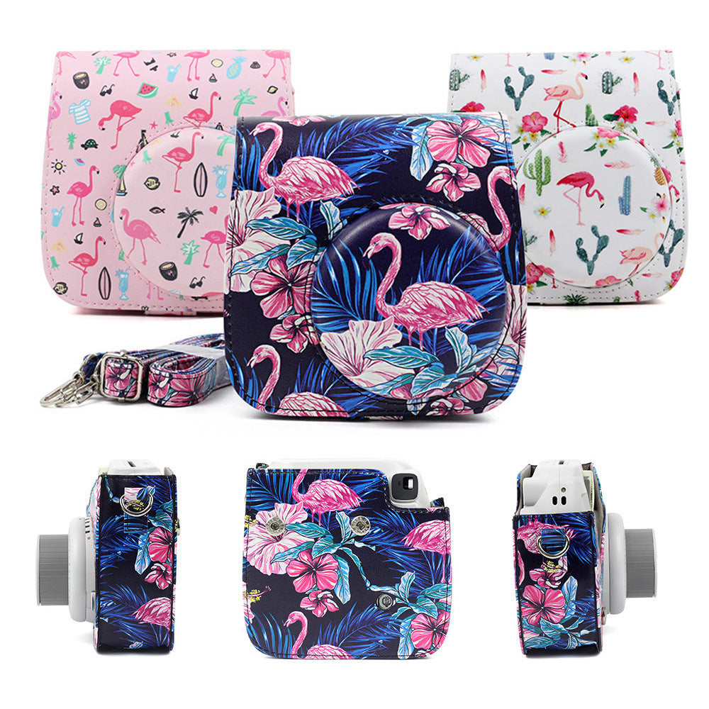 HKM-922131 Small Leather Shoulder Camera Bag - PU Material Protection Case