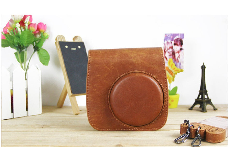 HKM-922131 Small Leather Shoulder Camera Bag - PU Material Protection Case