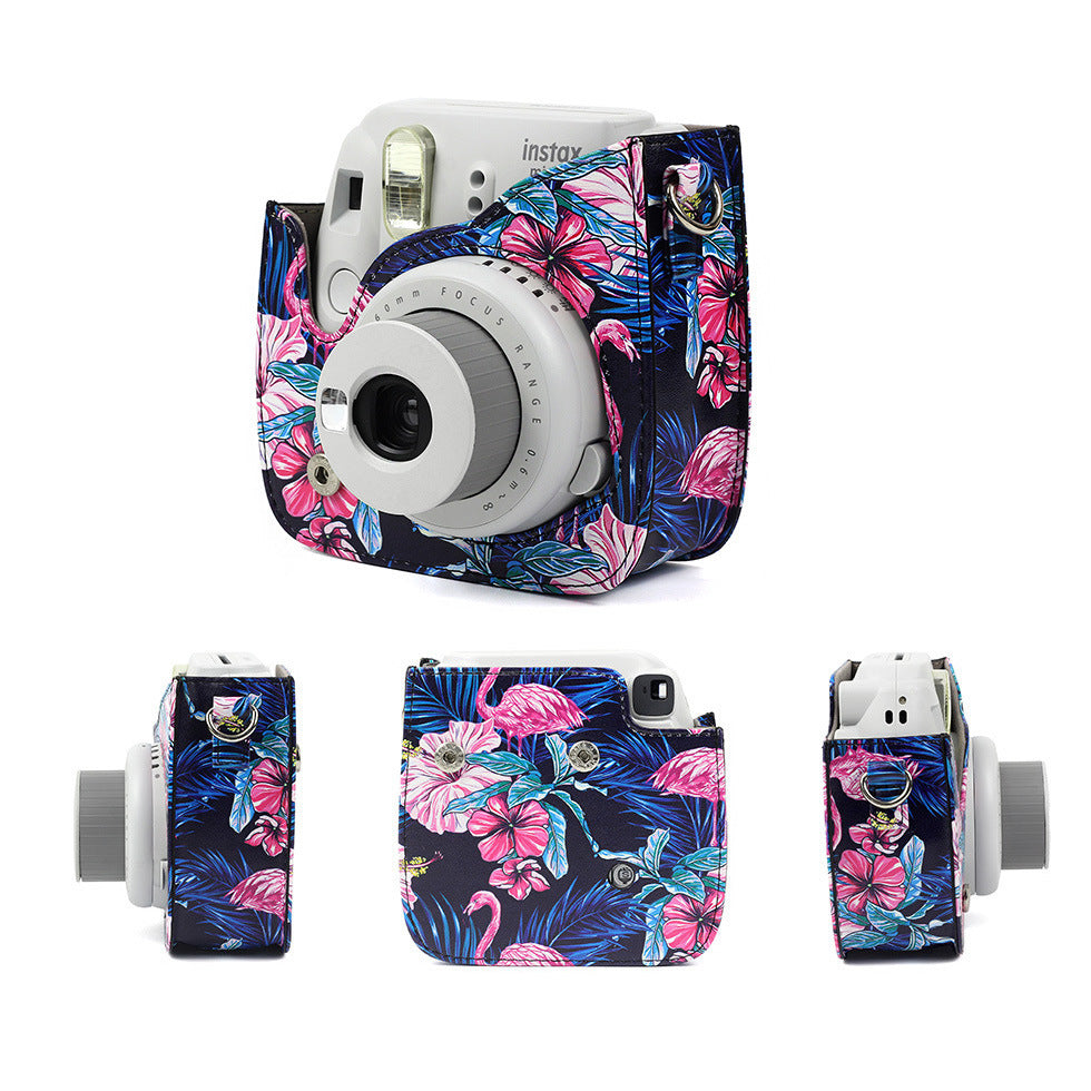 HKM-922131 Small Leather Shoulder Camera Bag - PU Material Protection Case