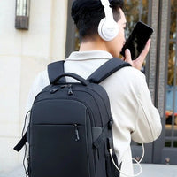 HKM-922131 Waterproof USB Men's Laptop Backpack for Business, School, and Office Use