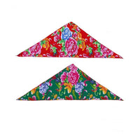 HKM-9221949 Country Style Triangular Scarf for Dogs and Cats - Cotton Silk Pet Headscarf for All Seasons