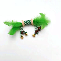 HKM-9222973 Interactive Feather and Bell Cat Toy with Colorful Galls and Inflated Ego Design, 21CM Length