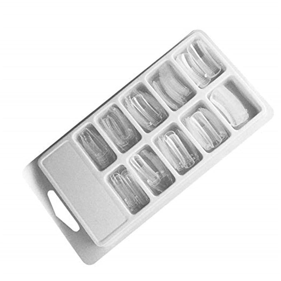 HKM-922387 Light Therapy Crystal Nail Mould Sheets - 20 Pieces Plastic Nail Extensions