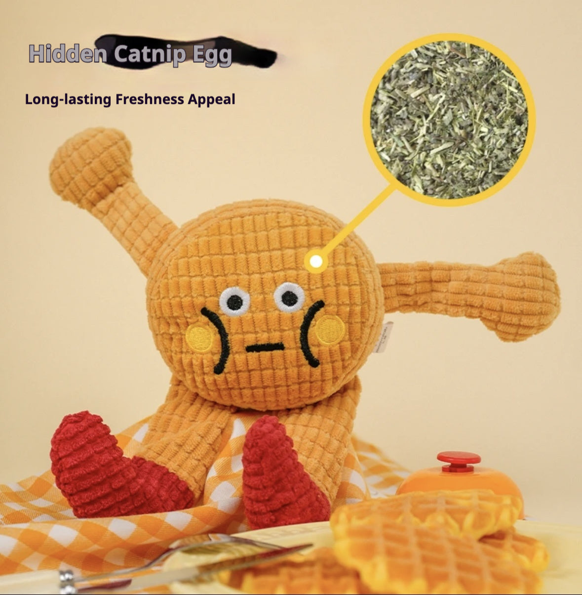 HKM-9223997 Squeaky Catnip Toy for Cats and Dogs, Ideal for Chewing and Dental Care