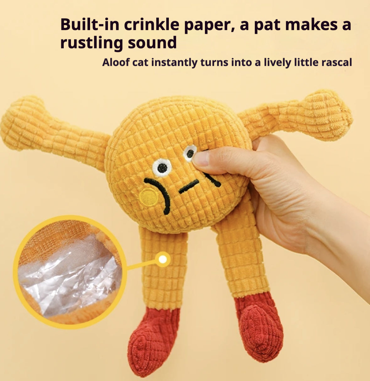 HKM-9223997 Squeaky Catnip Toy for Cats and Dogs, Ideal for Chewing and Dental Care