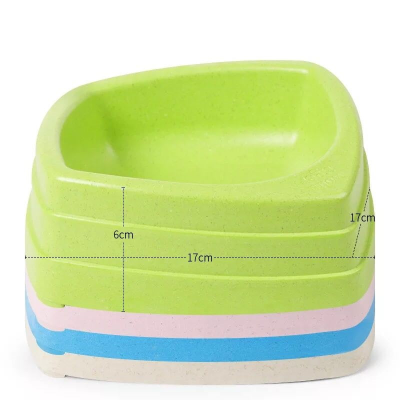 HKM-9224509 Eco-Friendly Bamboo Fiber Dog Bowl - Round & Square Options Available in Various Sizes