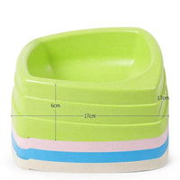 HKM-9224509 Eco-Friendly Bamboo Fiber Dog Bowl - Round & Square Options Available in Various Sizes