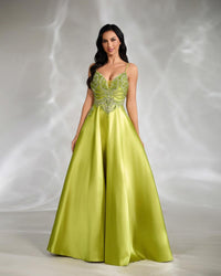 HKM-922451 Luxurious Emerald Green Evening Dress for Women - Elegant Design, Perfect for Formal Occasions