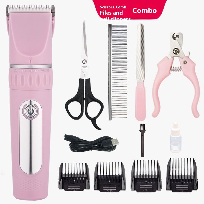 HKM-9225917 Multifunctional Pet Shaver Suit with Dual-Use Clipper and Noise Reduction Features