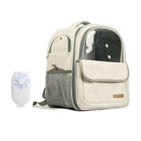 HKM-9226557 Breathable Transparent Cat and Dog Backpack with Cooling Mat and Accessories Options