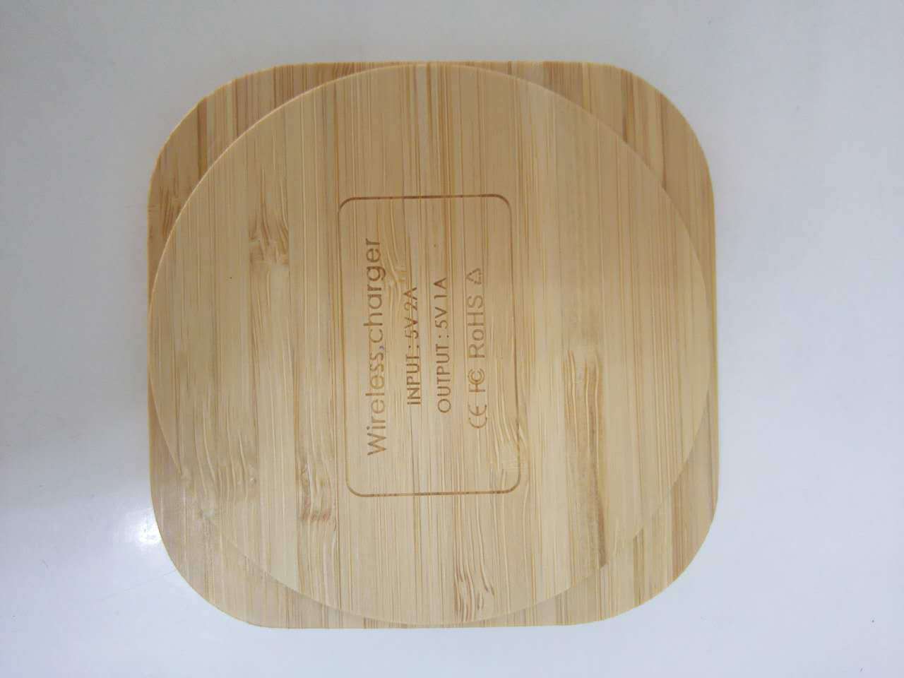 HKM-922771 Bamboo Wireless Charger 5W with Over-Temperature and Overcurrent Protection