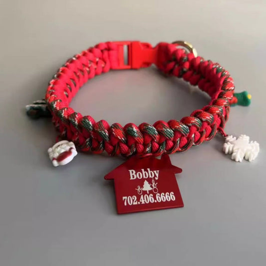 HKM-922899 Handheld Rope Dog Leash with Adjustable Release Buckles in Green and Red