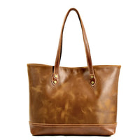 HKM-922963 Luxury Leather Tote Bag for Ladies in Brown
