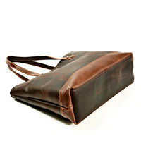 HKM-922963 Luxury Leather Tote Bag for Ladies in Brown