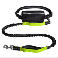 HKM-9229885 Reflective Nylon Retractable Hands-Free Dog Leash in Multiple Colors