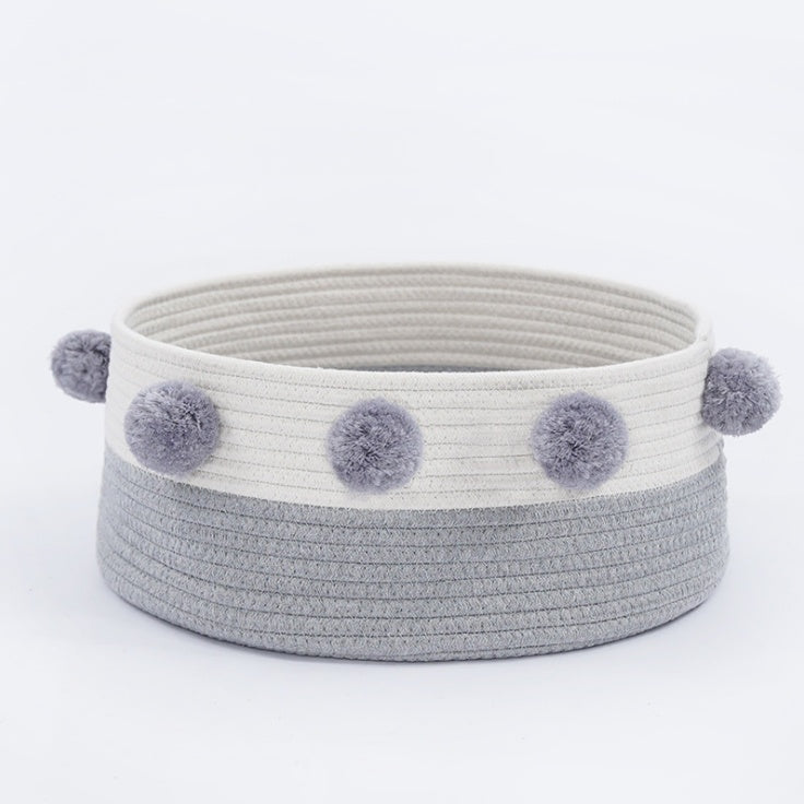 HKM-9230141 Eco-Friendly Cotton Thread Cat Bed and House, Soft and Comfortable, 40 cm Diameter, for Cats and Small Dogs