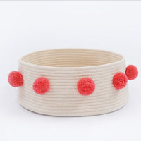 HKM-9230141 Eco-Friendly Cotton Thread Cat Bed and House, Soft and Comfortable, 40 cm Diameter, for Cats and Small Dogs