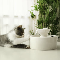 HKM-9230269 Ceramic Automatic Circulating Water Bowl Fountain for Cats - 920ML Capacity