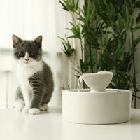 HKM-9230269 Ceramic Automatic Circulating Water Bowl Fountain for Cats - 920ML Capacity