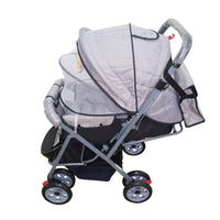 HKM-923091 Lightweight One-Handed Folding Baby Stroller - 2 in 1 Travel Pram with Carriage Function