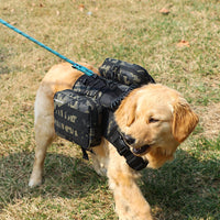 HKM-923091 Medium Size Dog Walking Snack Pack - Solid Color Oxford Cloth Pet Bag in Black, Red, Khaki, Camouflage