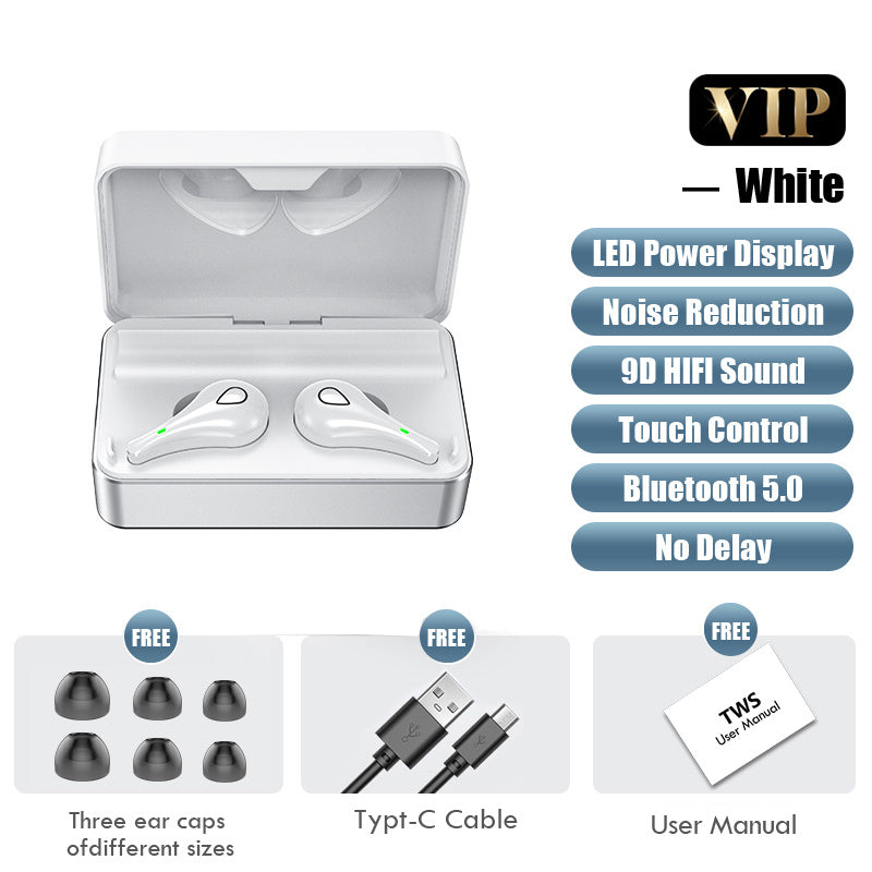 HKM-923091 Wireless Bluetooth In-Ear Noise Reduction Headset with Microphone - Second and Third Generation