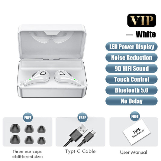 HKM-923091 Wireless Bluetooth In-Ear Noise Reduction Headset with Microphone - Second and Third Generation