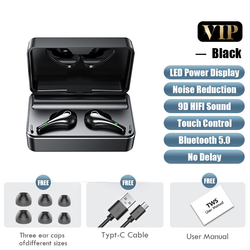 HKM-923091 Wireless Bluetooth In-Ear Noise Reduction Headset with Microphone - Second and Third Generation