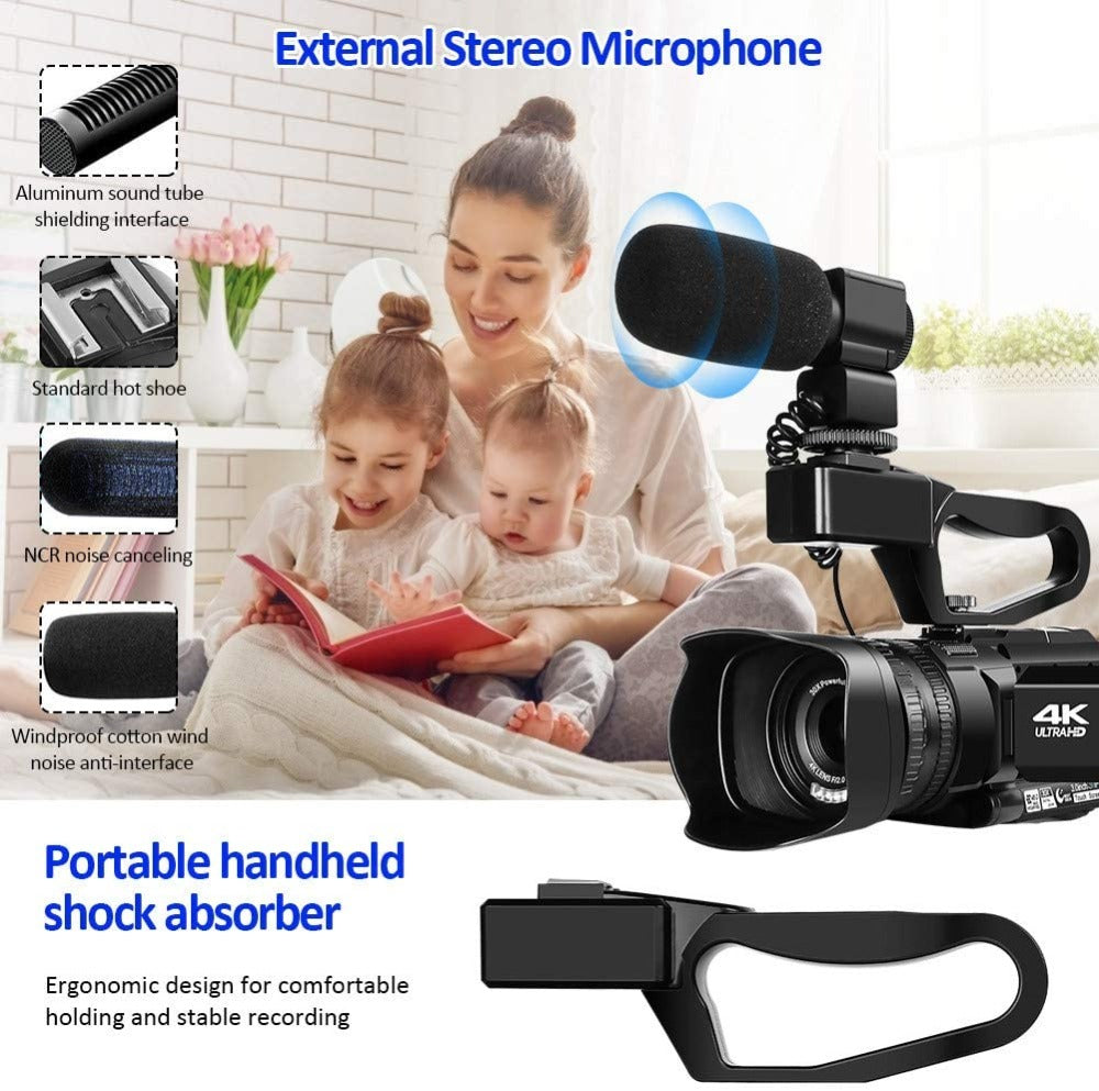 HKM-923219 Handheld 4K Digital Video Camera for Conference Recording and Short Videos