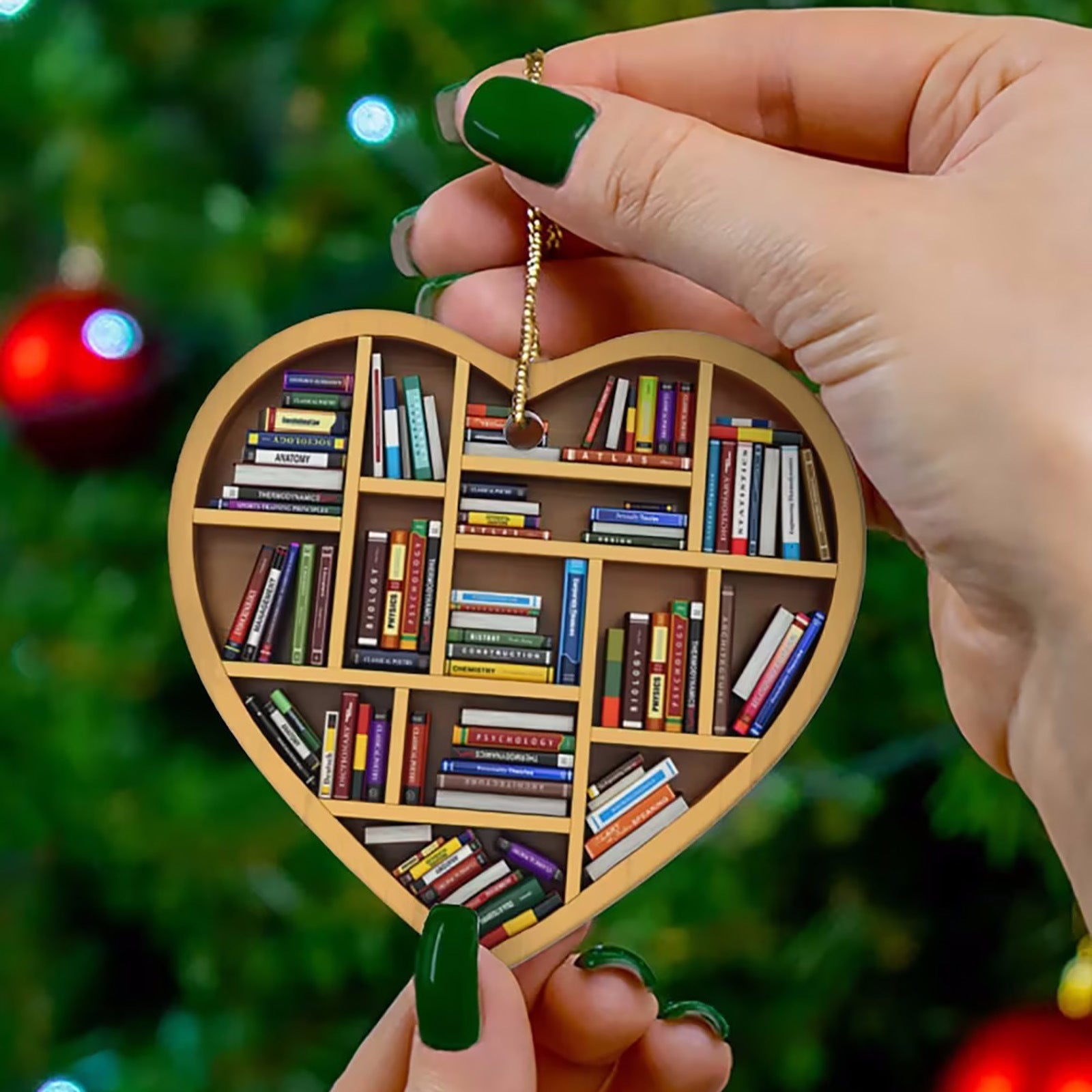 HKM-923347 Acrylic Heart-Shaped Ornaments for Holiday Decorations and Bookshelves