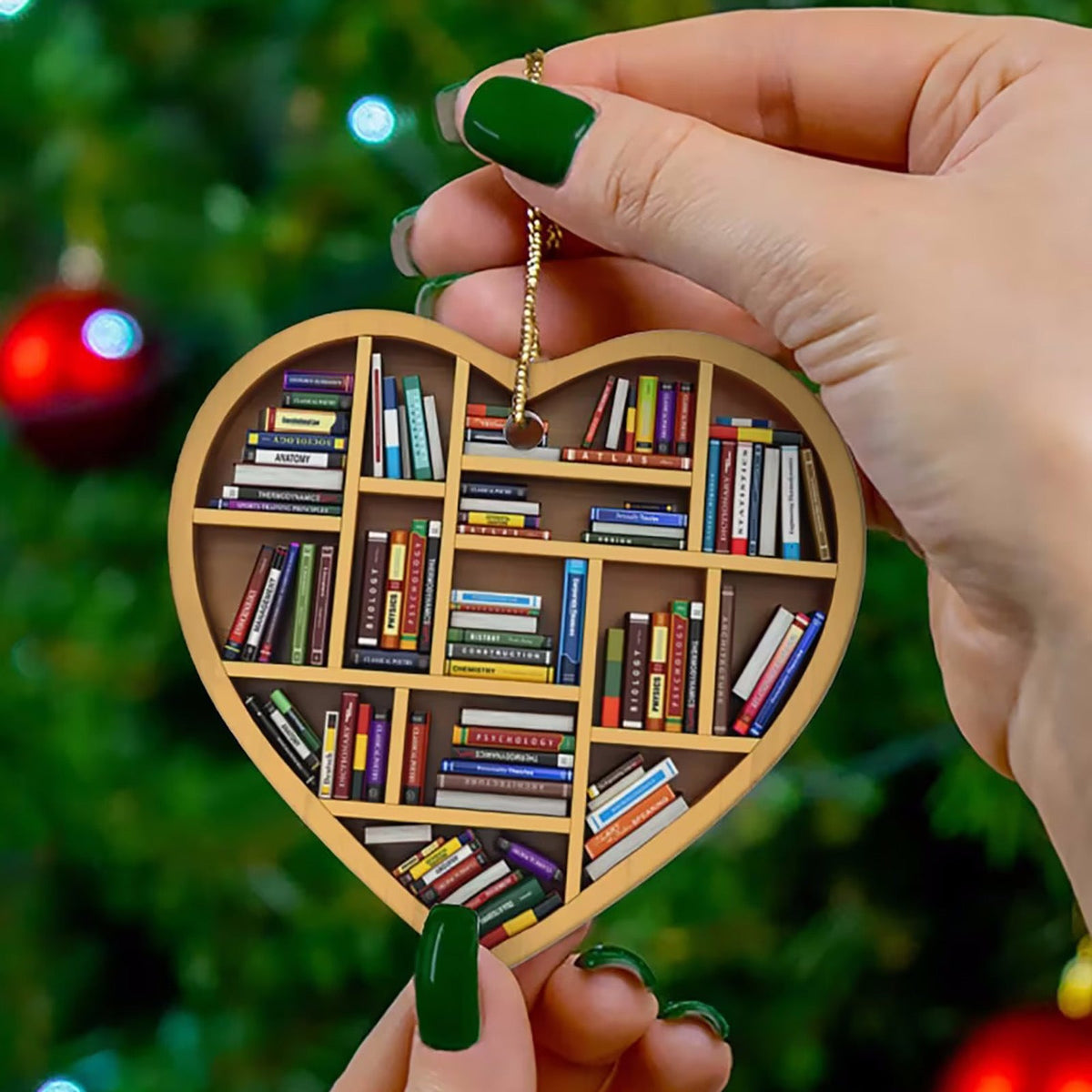 HKM-923347 Acrylic Heart-Shaped Ornaments for Holiday Decorations and Bookshelves