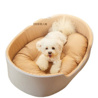 HKM-9234109 Universal Washable Windproof Nest for Pets - Four Seasons Design in Grayish Yellow, Brown, and Green