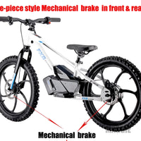 HKM-923475 20-Inch Electric Balance Bike with 600W Motor and 5.0Ah Lithium Battery for Kids, Aluminum Frame, Hydraulic Disc Brakes
