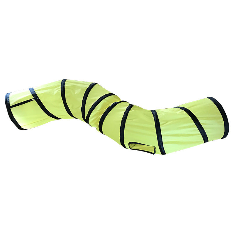 HKM-9235133 Foldable S-Shaped Cat Tunnel in Multi-Colors for Playful Pets