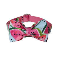 HKM-9235645 Flower Pattern Dog Collar and Leash Set - Adjustable Nylon, Lightweight and Washable