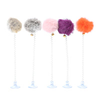 HKM-9236669 Plush Bell Ball Cat Toy in Multiple Colors - Soft Bite-Friendly Design, 23CM