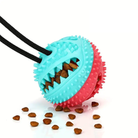 HKM-9237309 Interactive Teething Tug-of-War Dog Toy with Suction Cup - Durable TPR Chew Toy for Aggressive Chewers